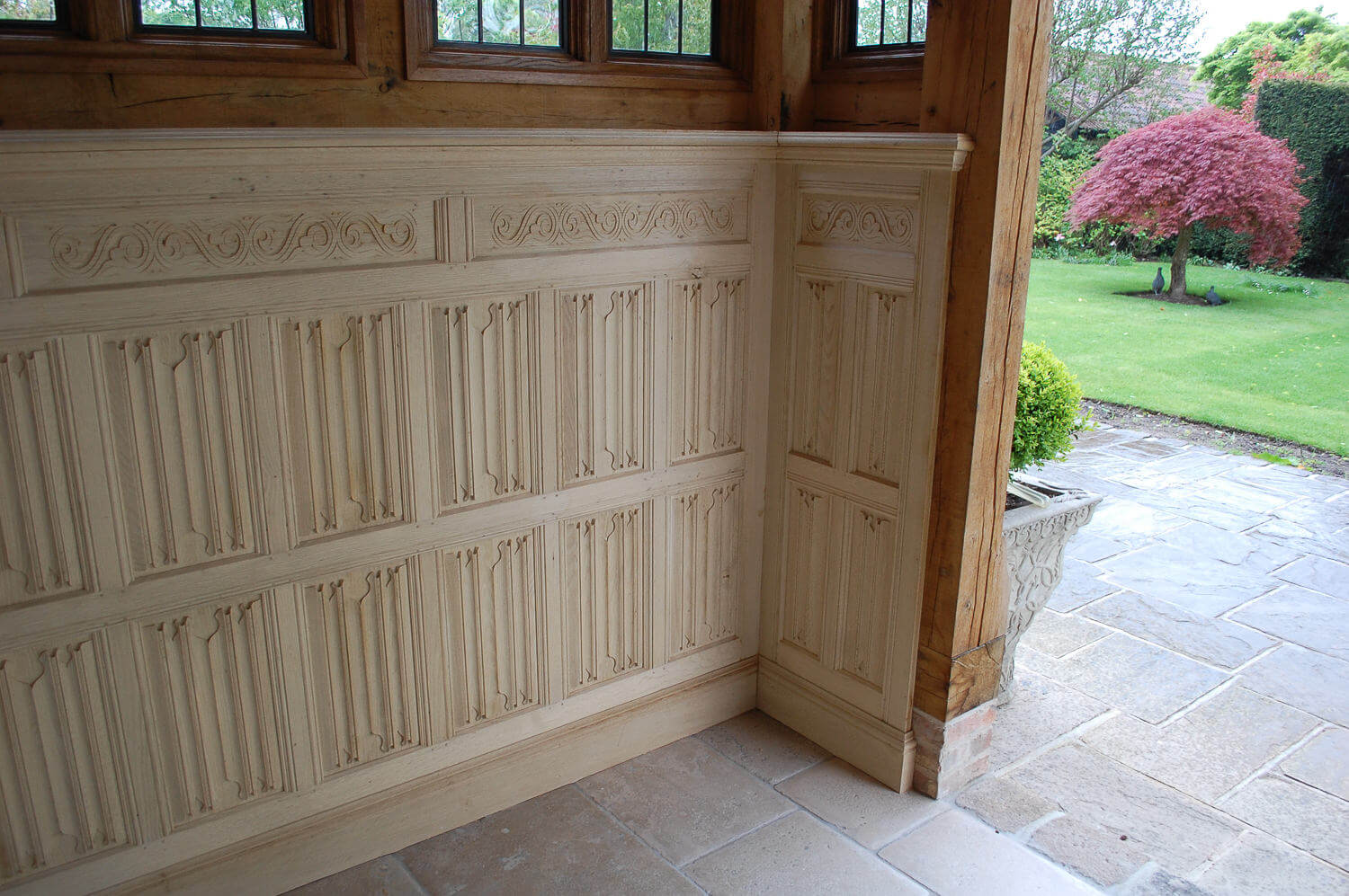 Bespoke solid oak panelling, made to order designs