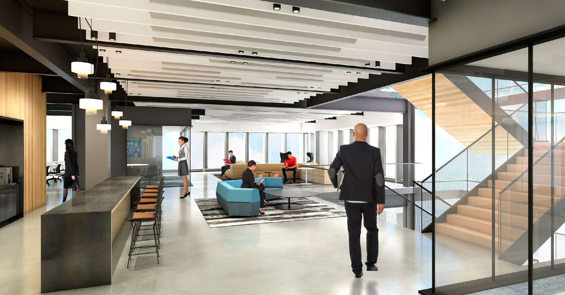 View of 9th Floor Stair and Pantry