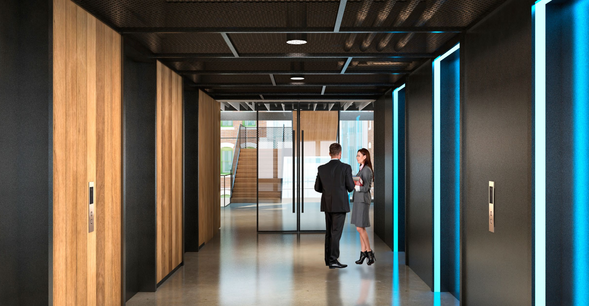 View of Typical Elevator Lobby