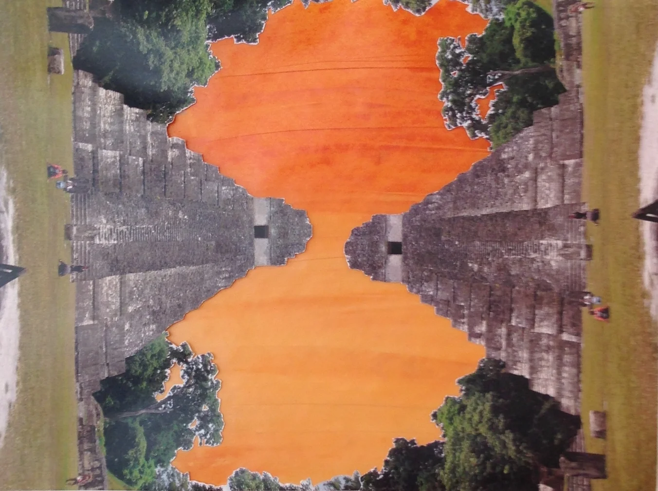  Oil on vellum and photograph  7 x 9.25 inches 