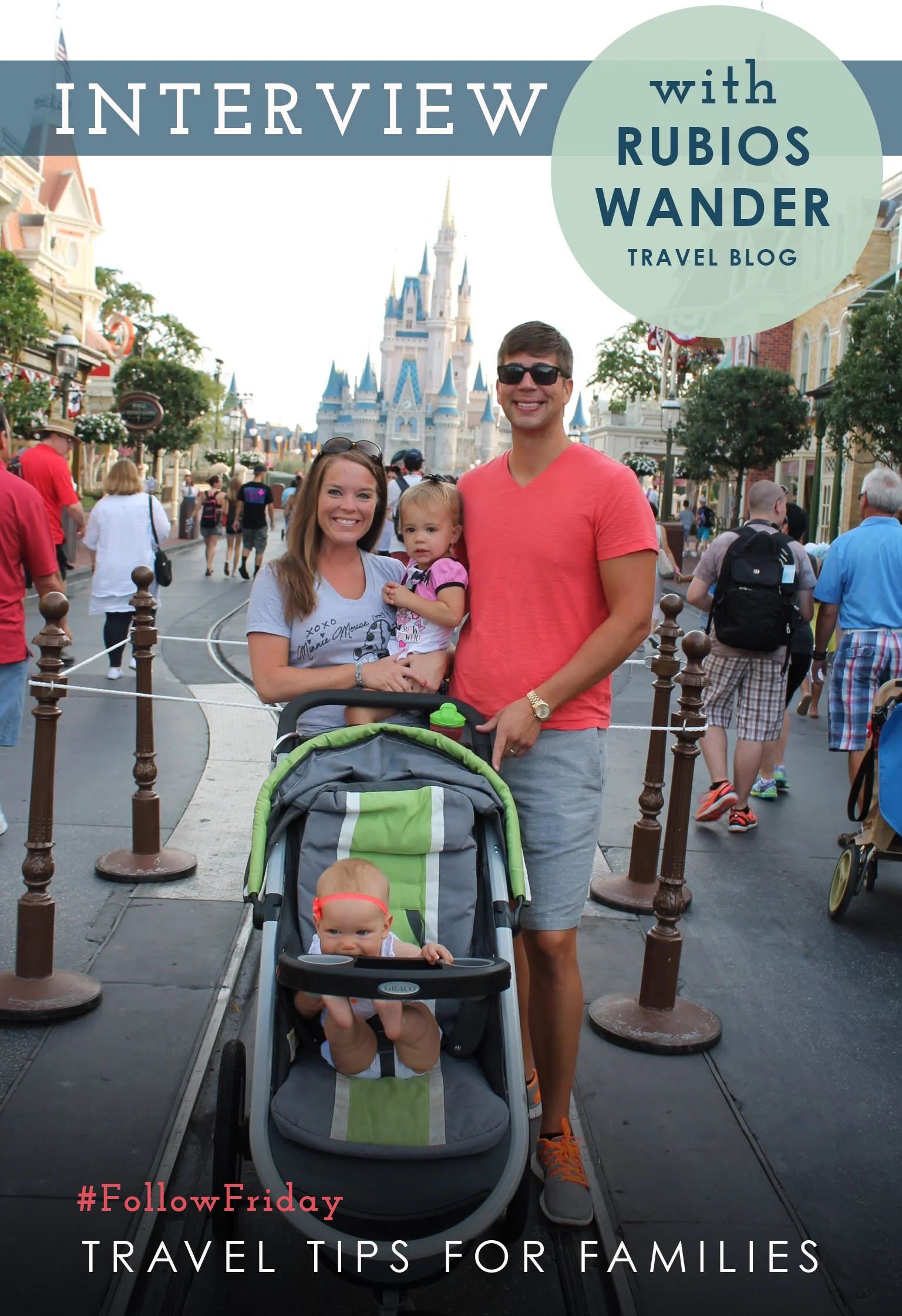 Family picture at Magic Kingdom in Walt Disney World. July 2015. 