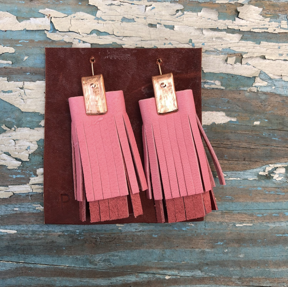 Penelope Design Studio Fringe leather earrings