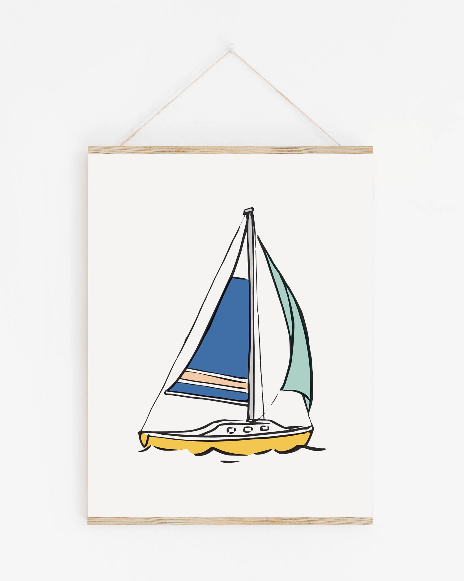 Nautical Sailboat Art Print