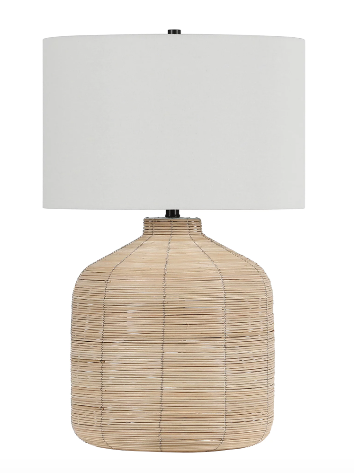Textural Rattan lamp
