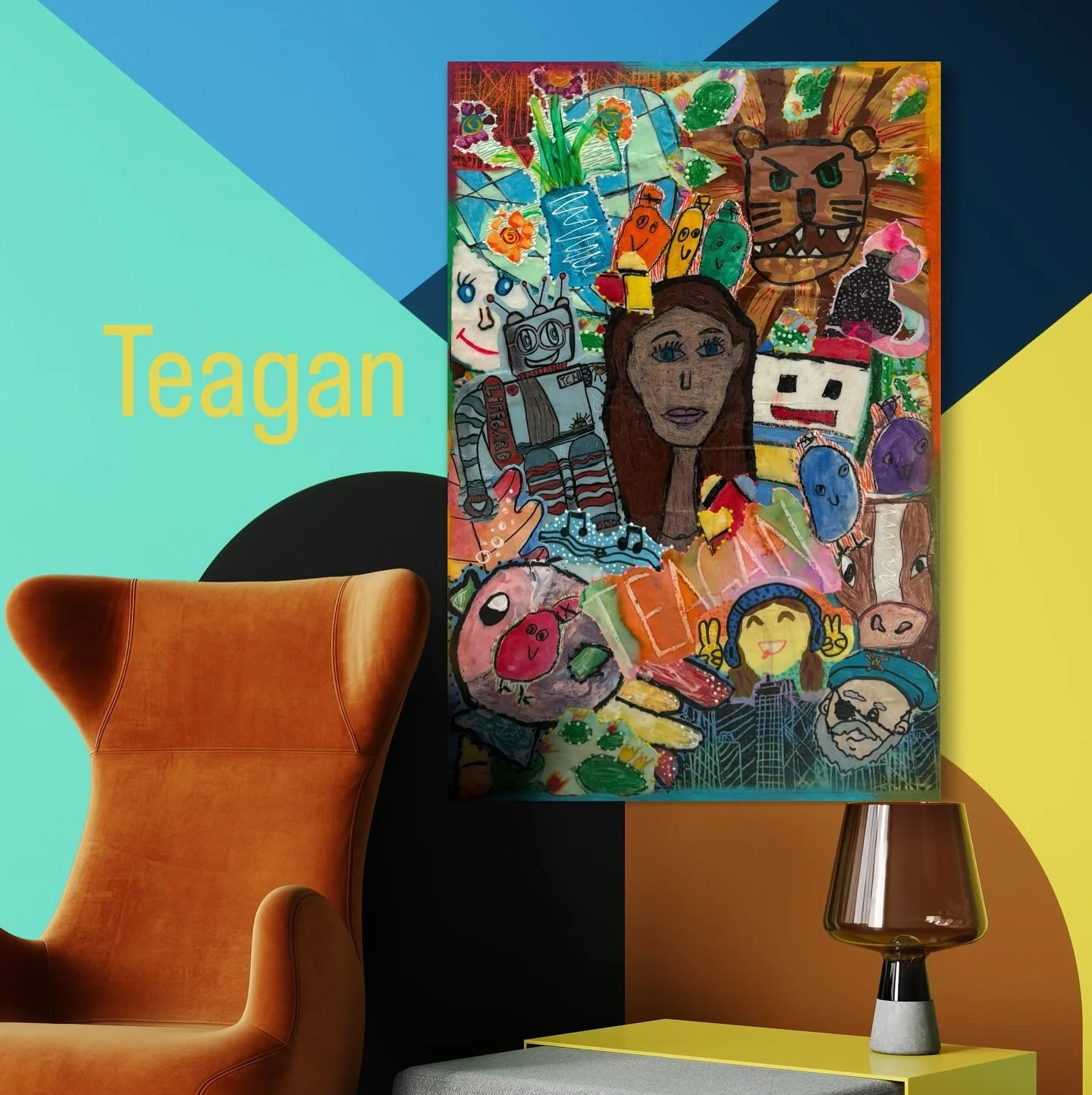 Teagan 24x36 #art #beautiful #collage #custom