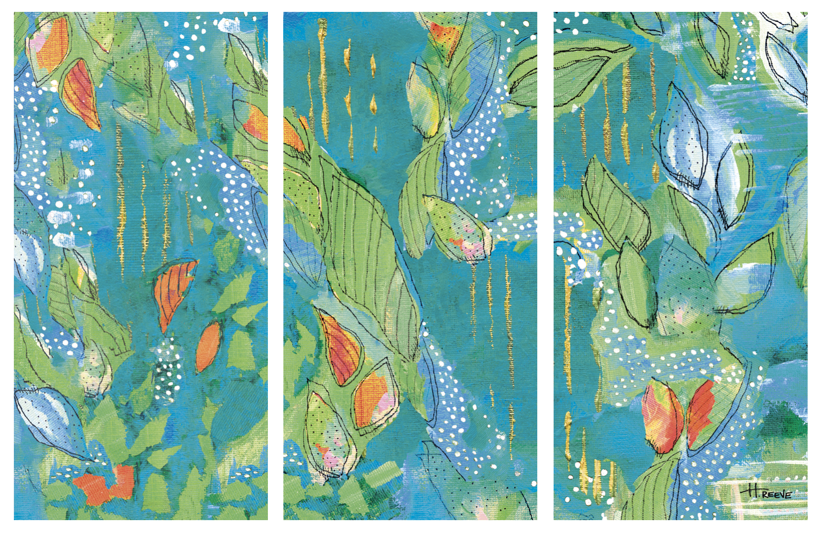 Leaf Dance Triptych