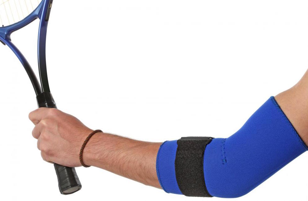 An elbow strap can help ease the condition.
