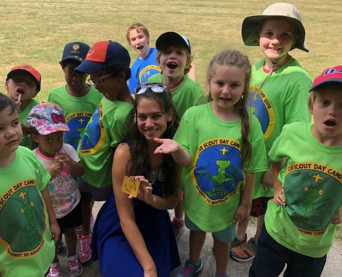 Bee Expert and Bike a Bee Education Director Brittany with the Bug Hunters!