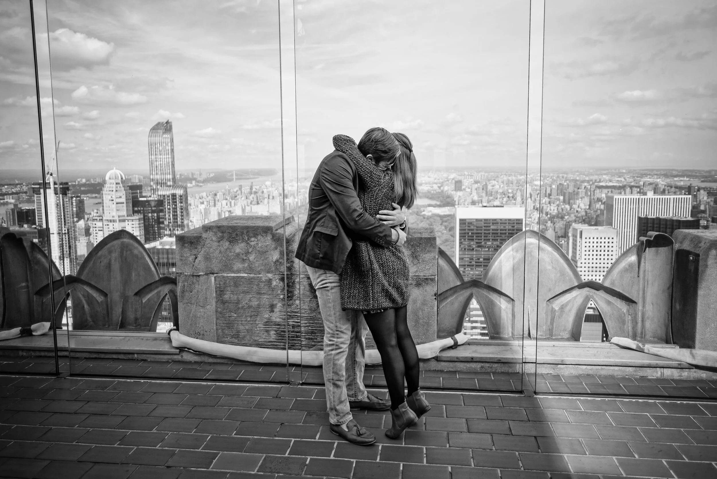 And she hugged him...