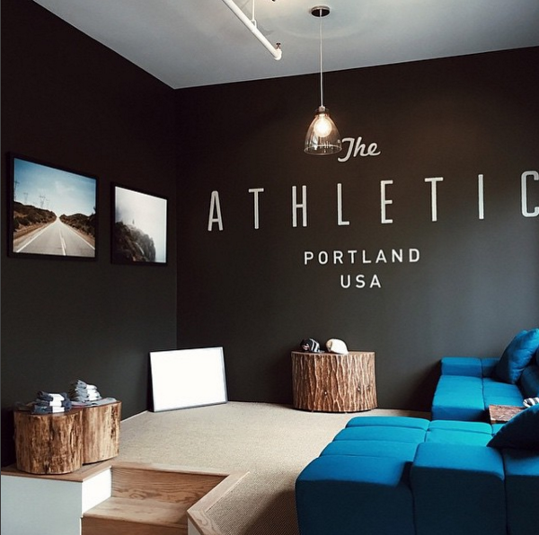 The Athletic logo wall