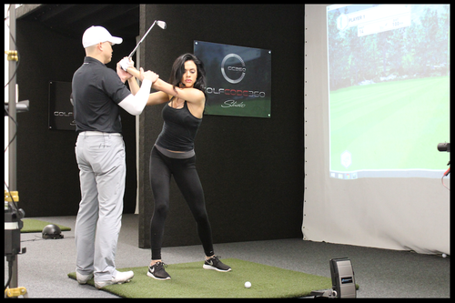 GolfCode360 Studio swing lesson