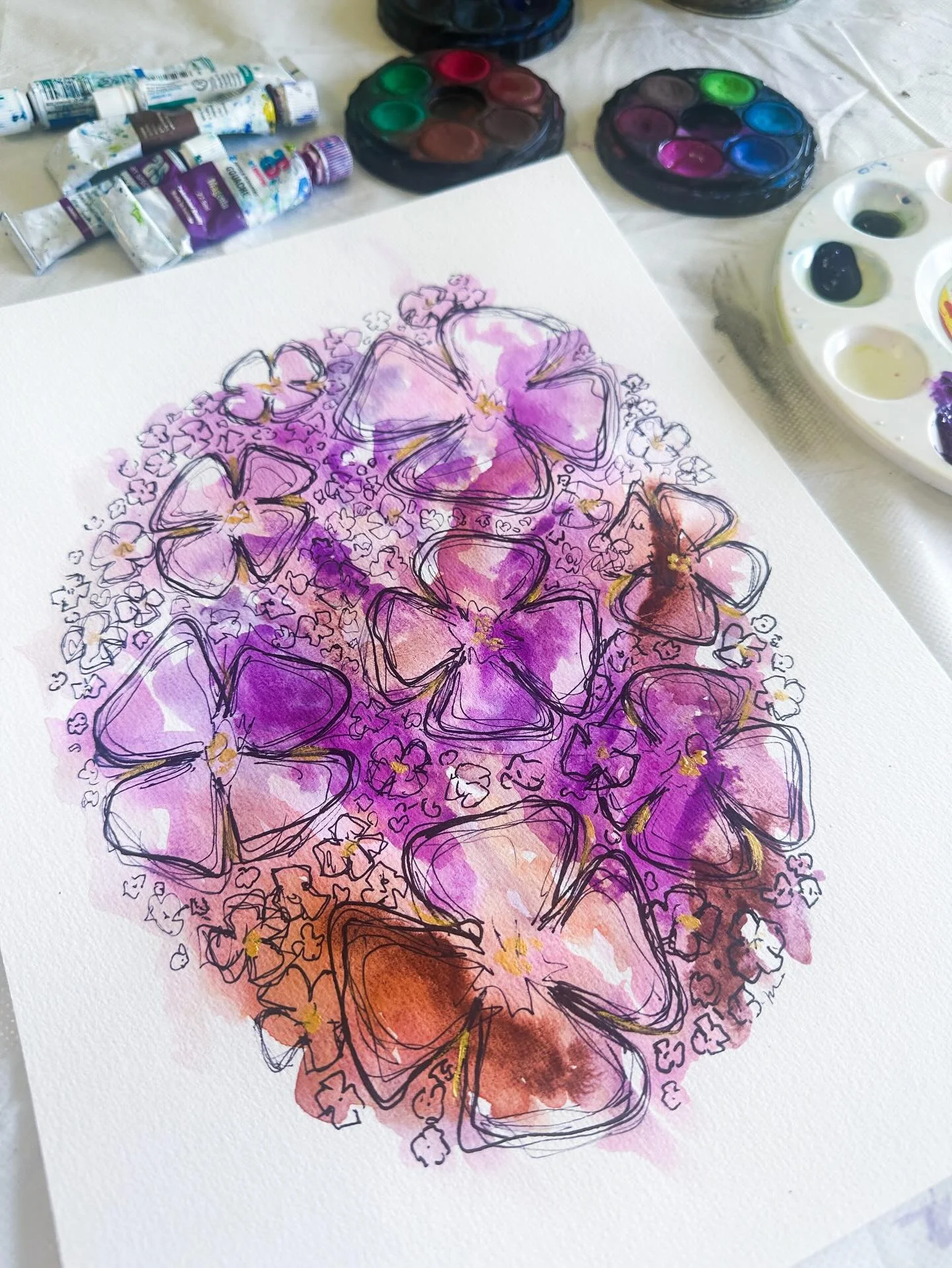 I wrapped up my Intro to Art Therapy class this week. I&rsquo;ve enjoyed these relaxing afternoons of reflection and process art. Two hours once a week of leaving the world at the door. 

#arttherapy #doitfortheprocess #processart #artwork #artlife #