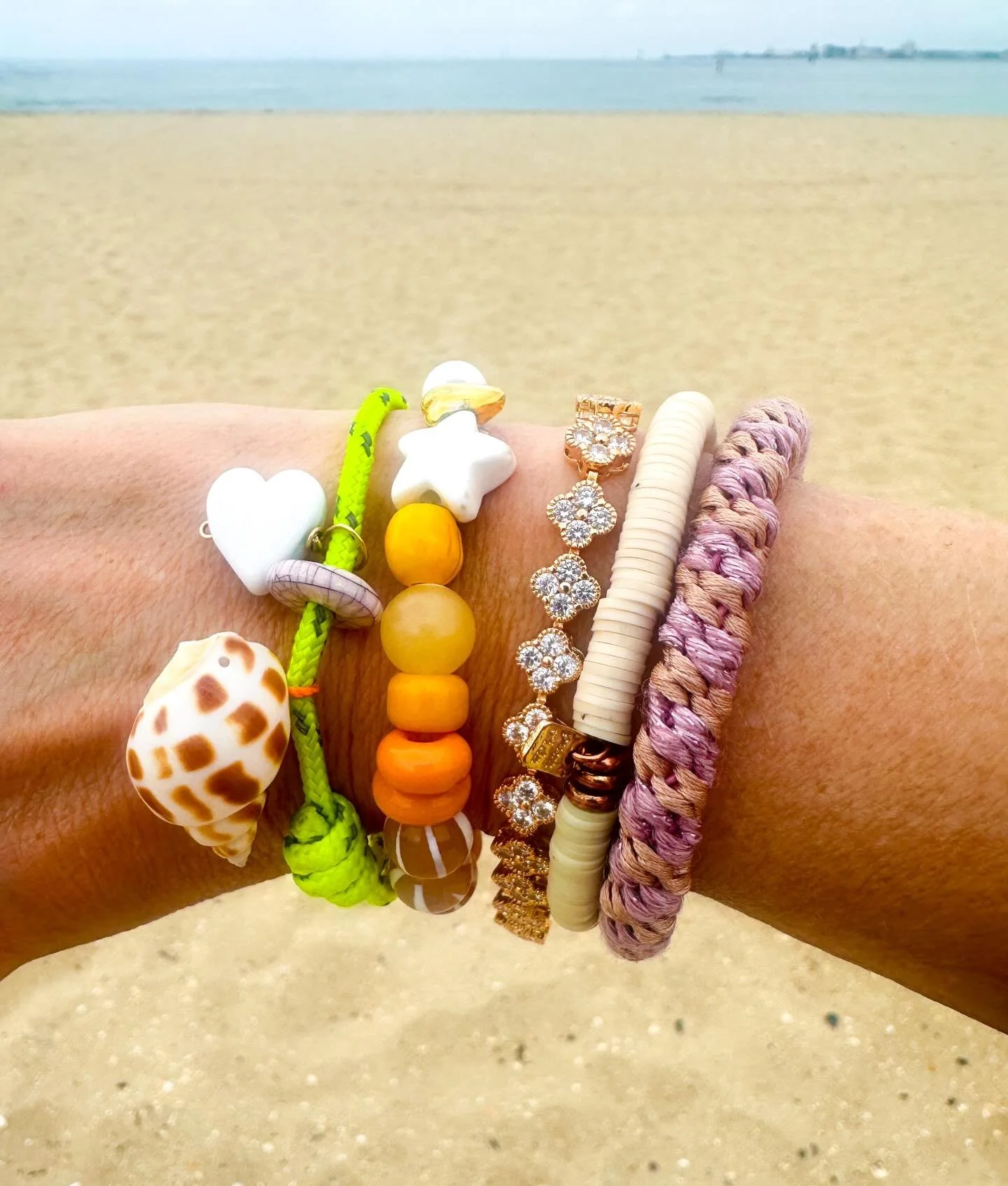 Today&rsquo;s bracelet stack on a lovely beach morning 

#braceletoftheday #braceletstacks #melbournelife #beachlife