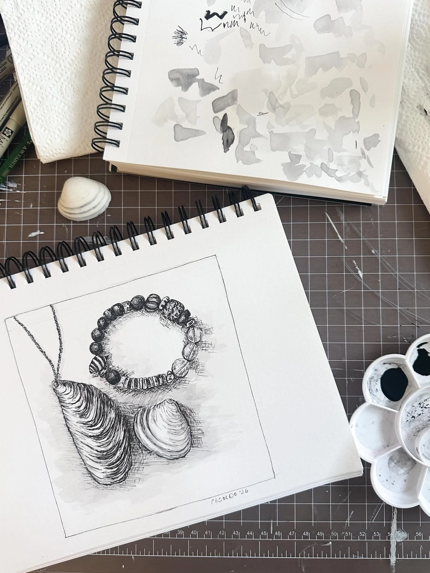 Rainy Sunday&rsquo;s are perfect for sketching, and practicing a new-to-me medium of pen and ink. I have no idea what I&rsquo;m doing with this medium but working through these sketches taught me a few things. I&rsquo;m planning to go back and do ano