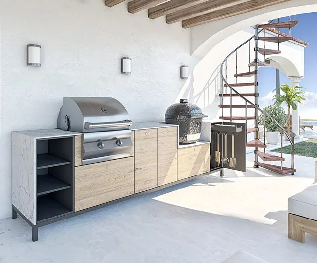 It&rsquo;s time to grill! Meet Fiamma, our new modular customizable outdoor kitchen line. Made in Italy. All aluminum and porcelain cabinetry. Built to withstand the weather and gives actually functional storage. We can also provide the grills and ac