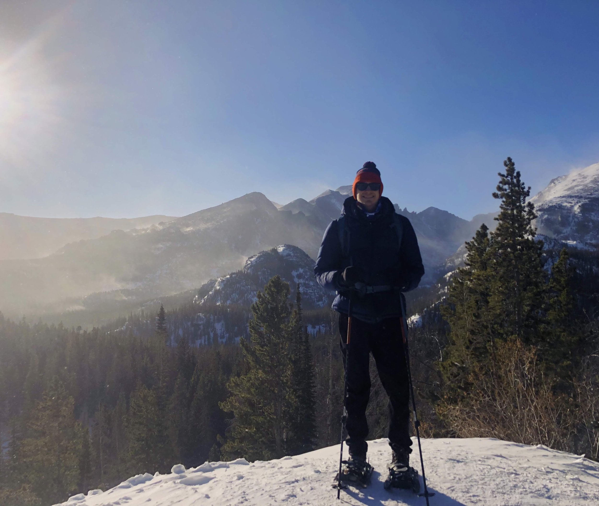  Nick snowshoeing. 