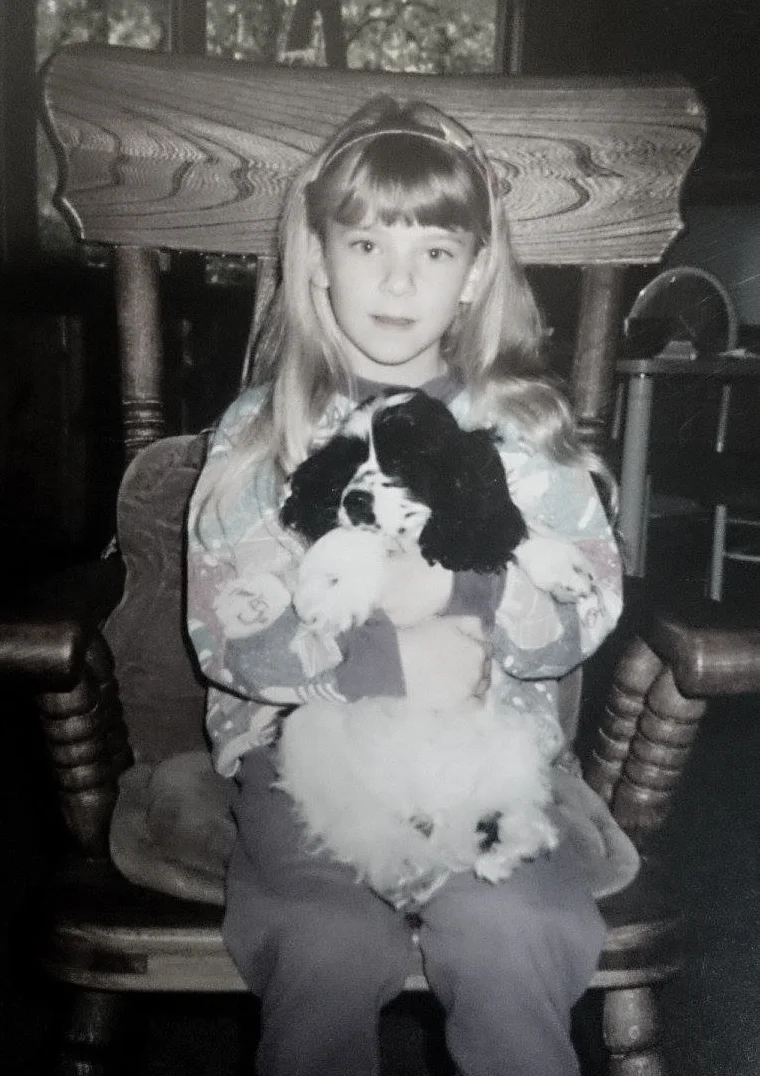  Proud puppy owner! (no smiling because of missing teeth!)