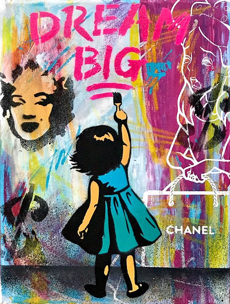 Title: "Hagan Brothers Dream Big #2" Artist: AJ Lavilla x Hagan Brothers Size: 9x12 inches Series: Holiday Drop 2017