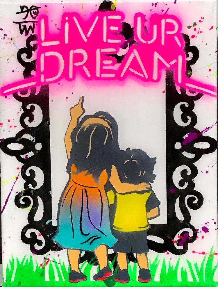 Title: "OG Millie Live Your Dream #2" Artist: AJ Lavilla x My Life In Yellow Size: 9x12 inches Series: Holiday Drop 2017