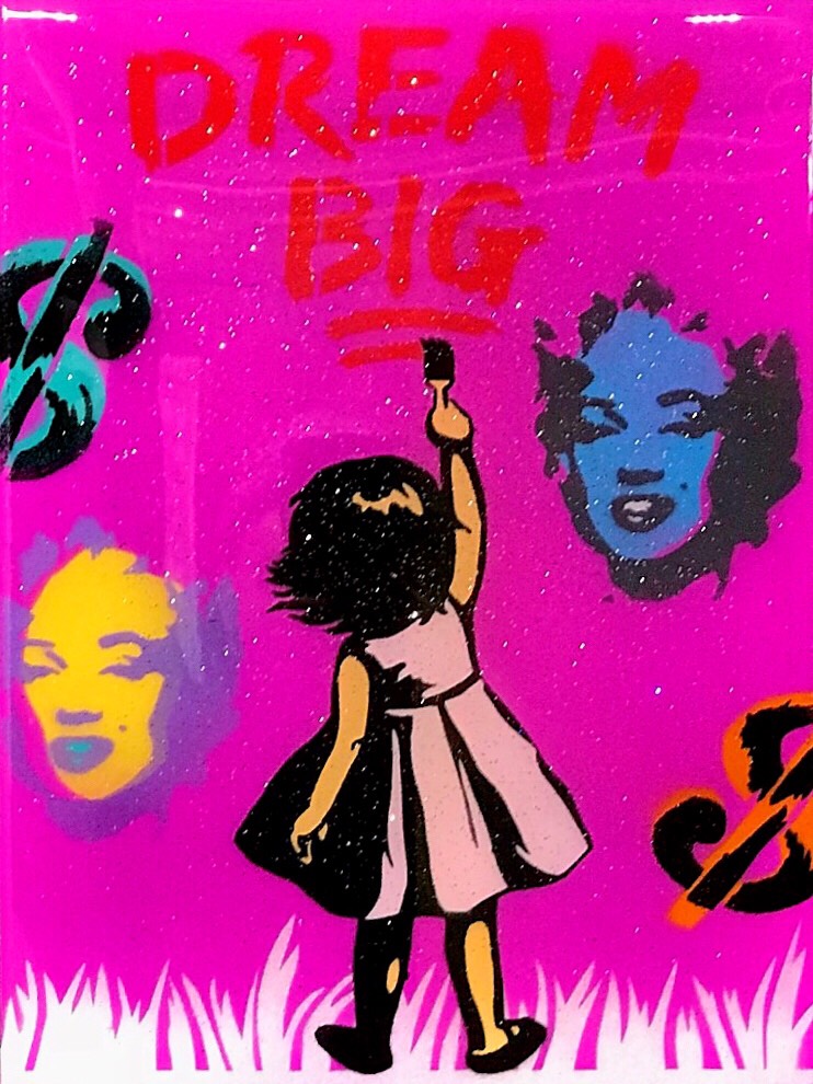 Title: "Warhol Inspired 3 (Pink Floyd)" Artist: AJ Lavilla Size: 9x12 inches Series: Holiday Drop 2