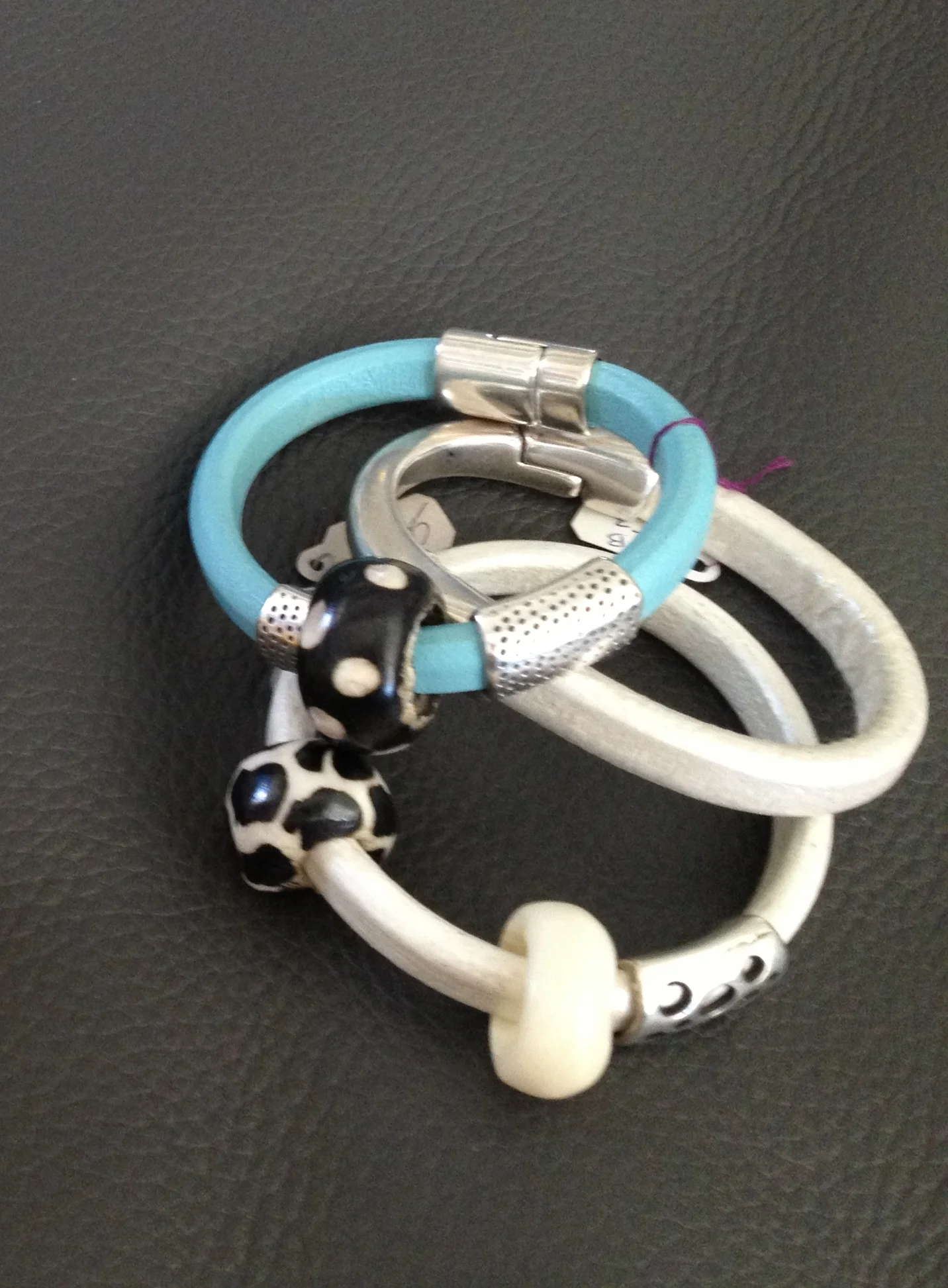 blue and white bracelets.JPG