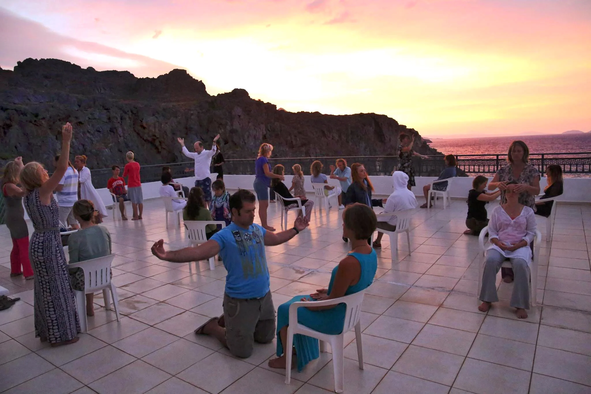Dancing The Form under the Cretan sky.