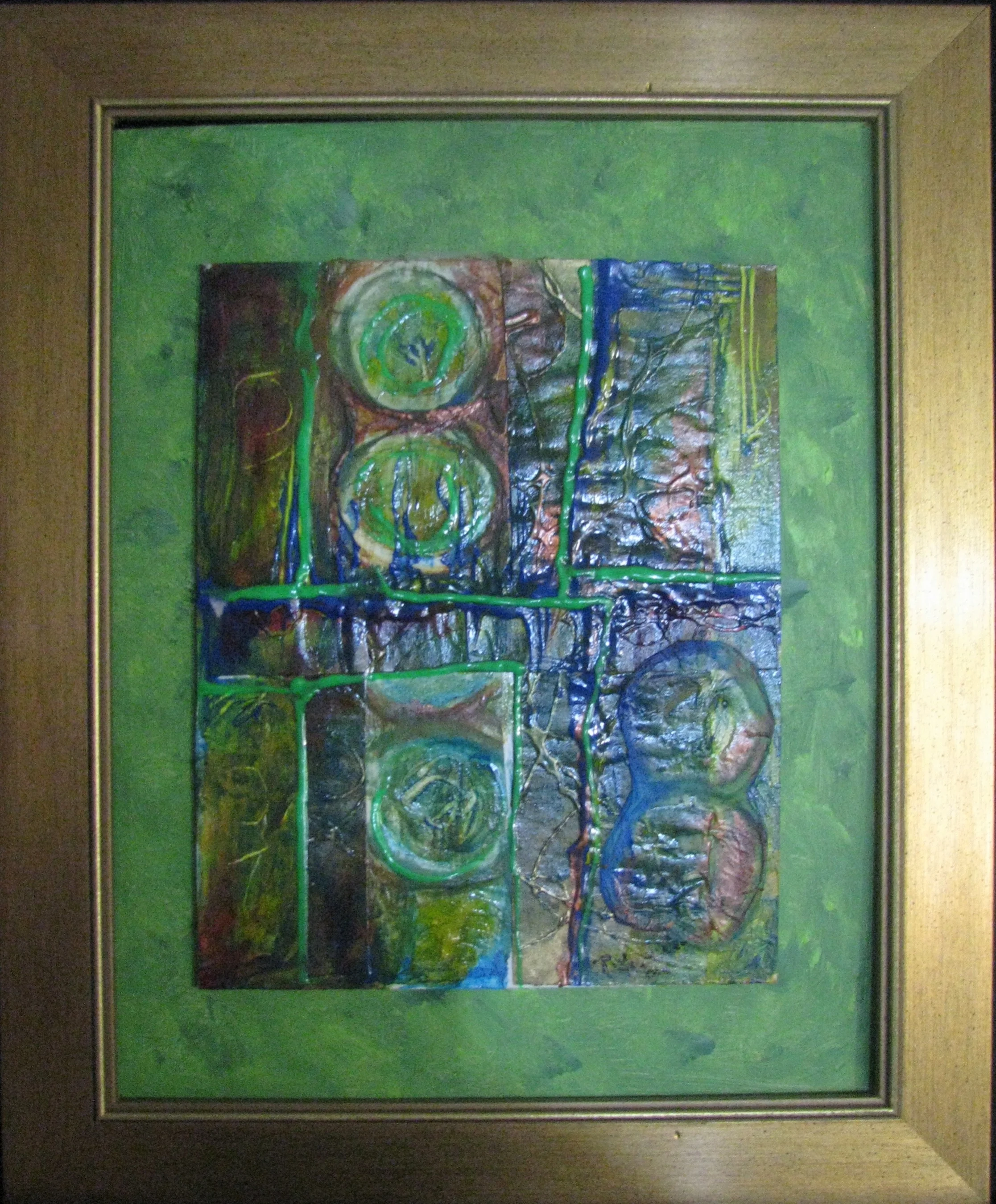    Greenish Composition   8 in. X 11 in. $100 Framed. 