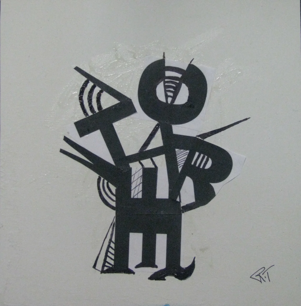    First of a Series of "Human Extender" Compositions   Pen and ink. 8 in. X 8 in.&nbsp; 