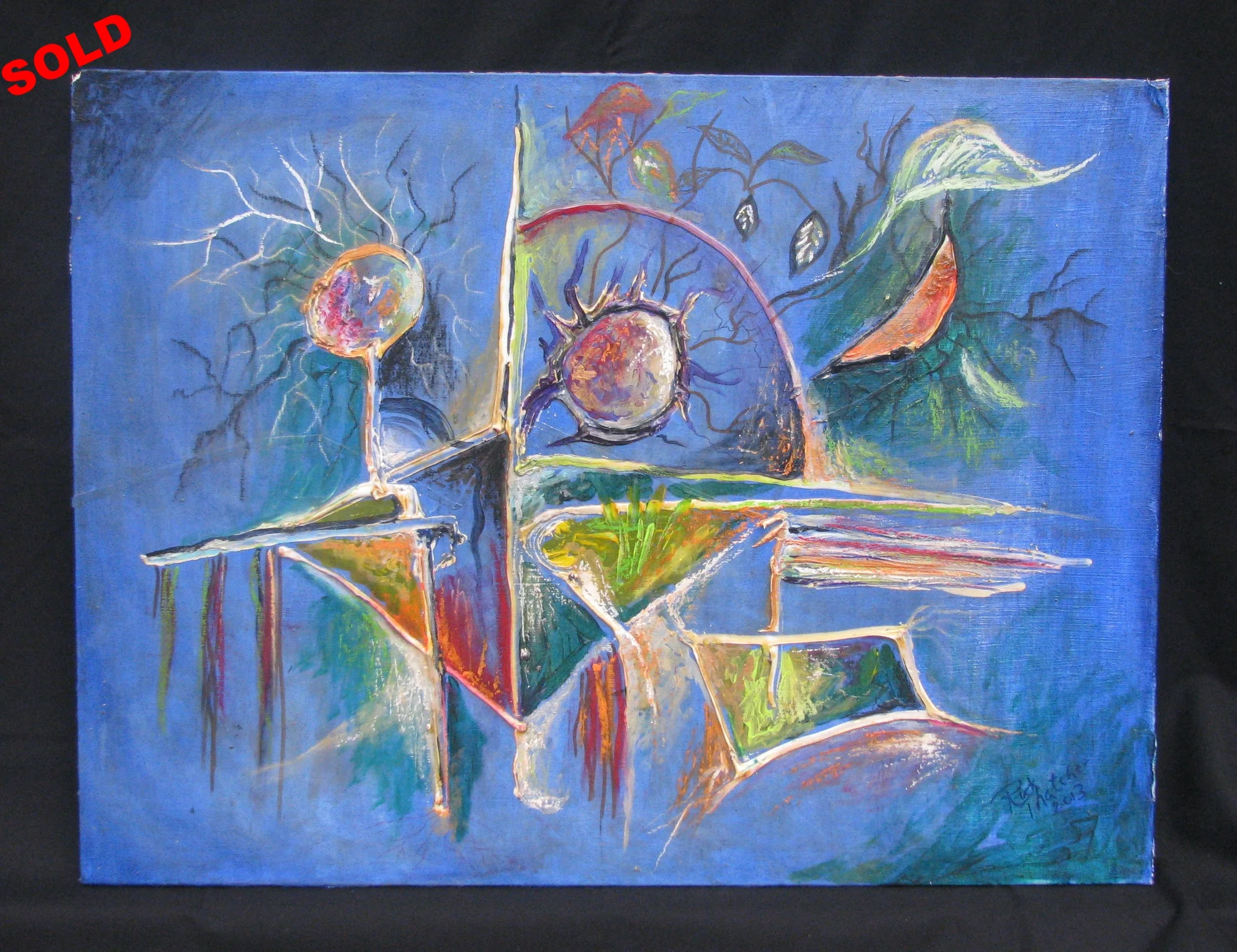    Ripening Impression   Acrylic and texturing materials on board. 20 in. X 24 in. 
