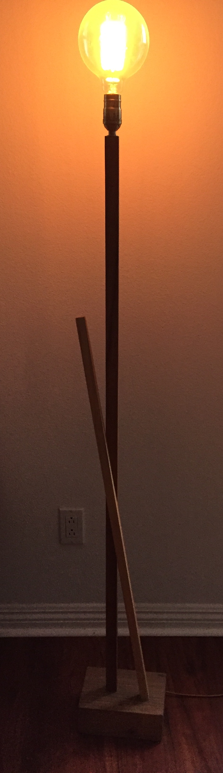 Poplar, Birch, and Reclaimed Doug Fir Floor Lamp