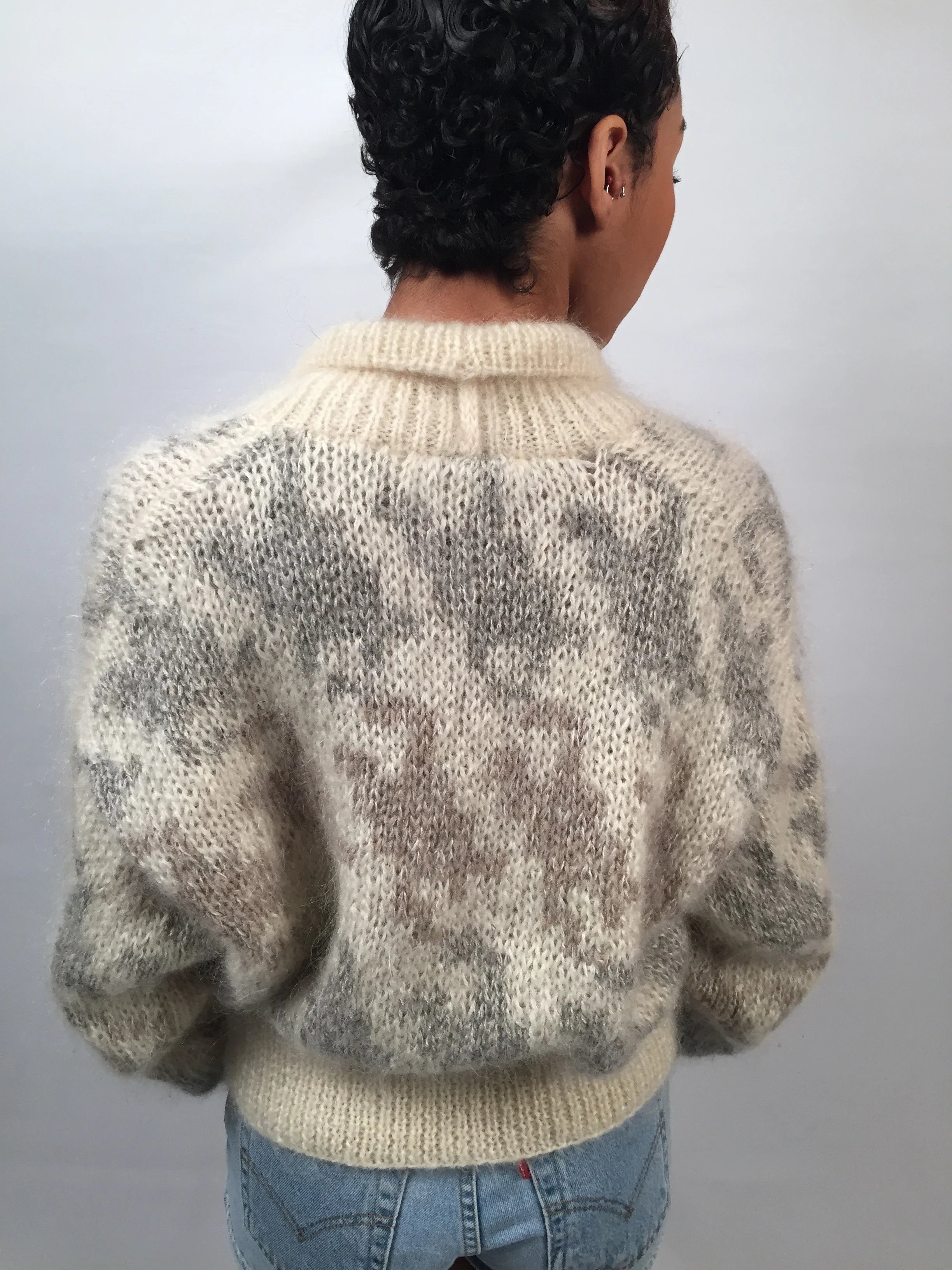 Vintage Cream Mohair Sweater