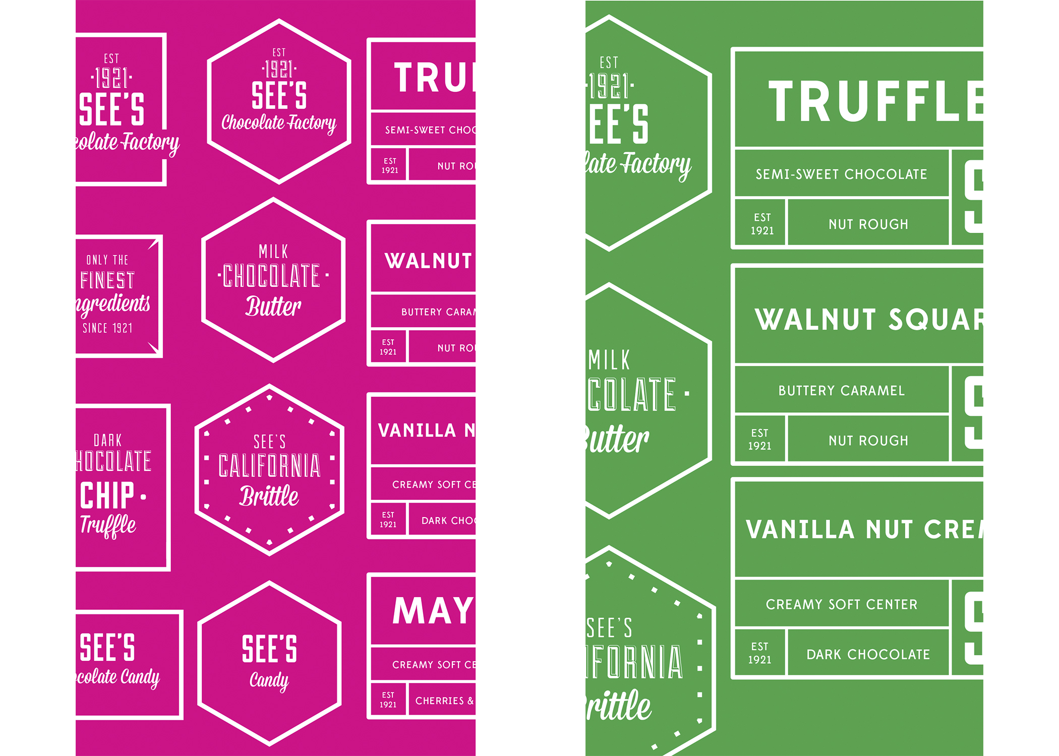 I made greeting cards that could be sent along with the box of chocolates that would promote a particular flavor or show the new brand design. 