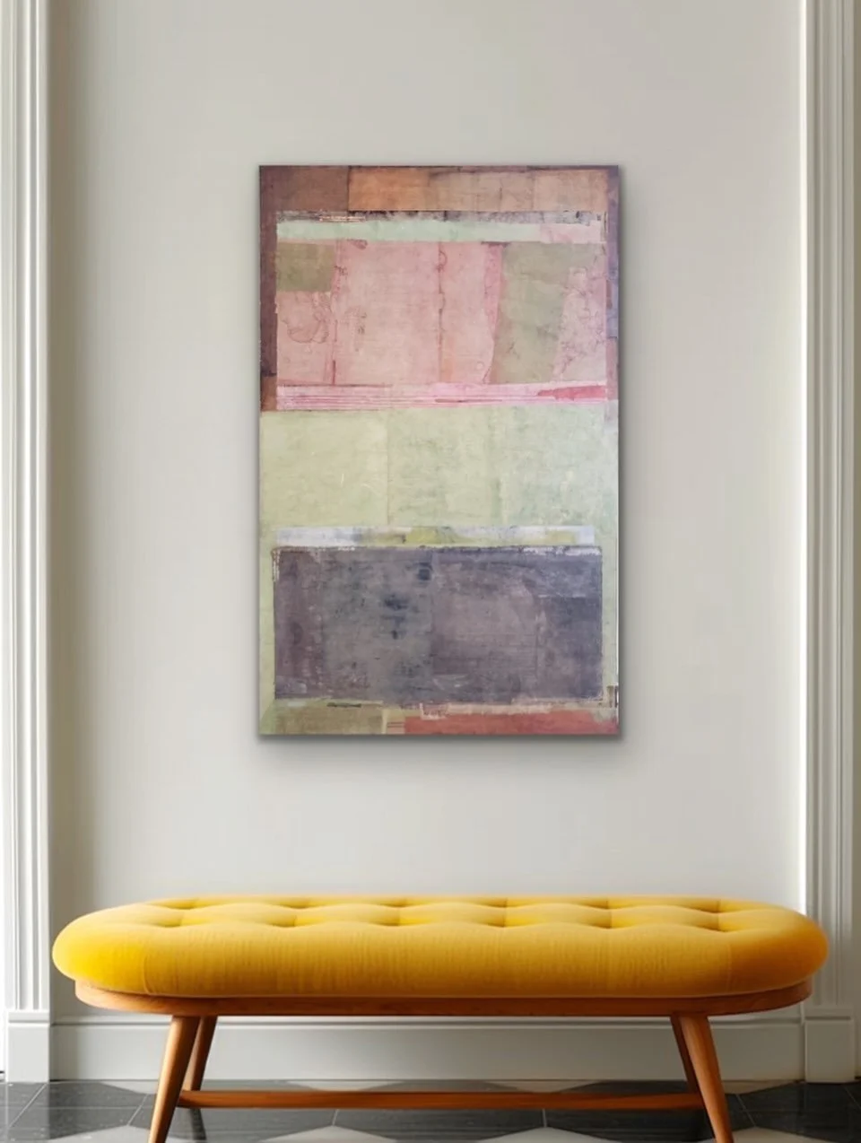 Rice paper mixed media 48&rdquo;x30&rdquo;