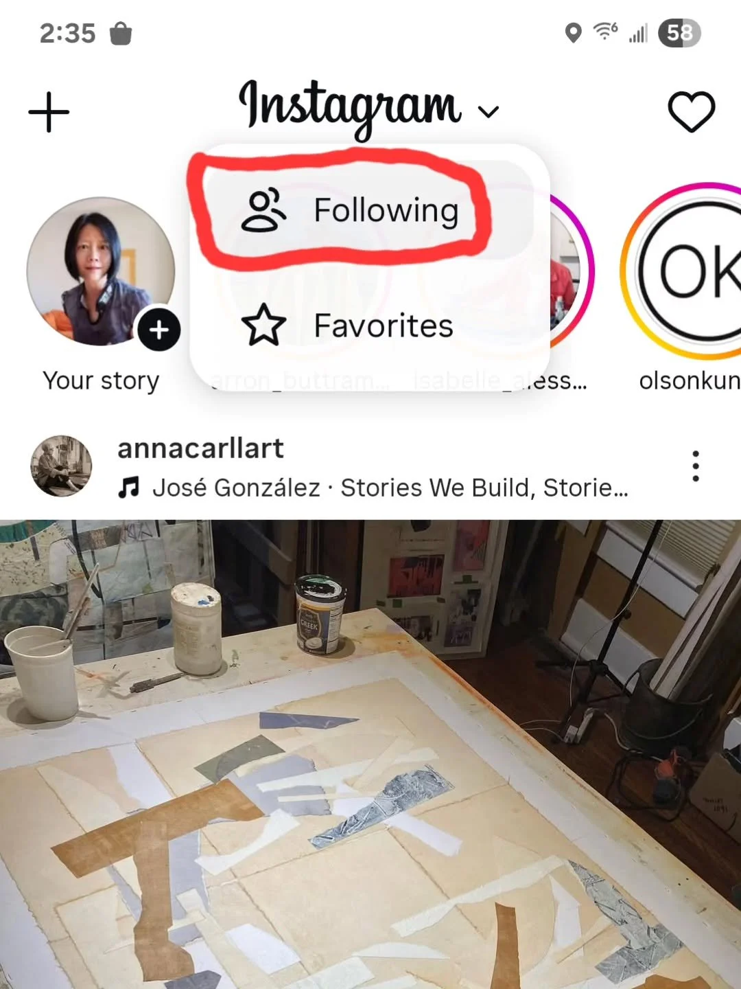 You have to select "Following" from the " Instagram" drop down to see posts ONLY from the ones you follow. YES, it's annoying that it's not default. Someone asked me: Why don't I see your posts anymore? Instagram also limits the #