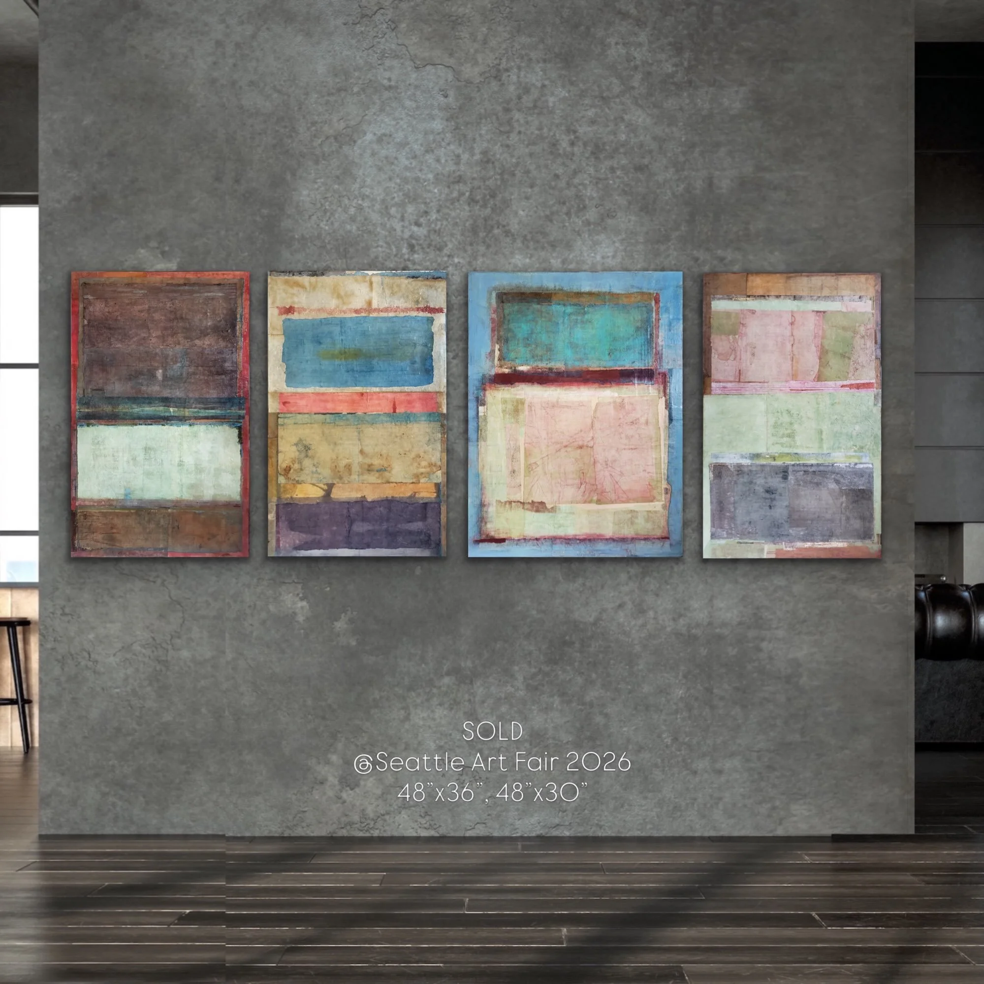 I am so thrilled that my new series, Geometry, has received such a positive response at this year&rsquo;s Seattle Art Fair.
Choosing a new direction is always a leap of faith. It comes with uncertainty, but it is also how we grow, evolve, and discove