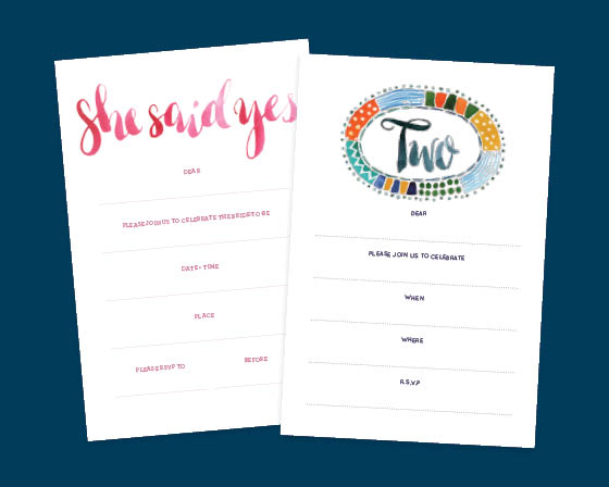 Fill-in Invitations