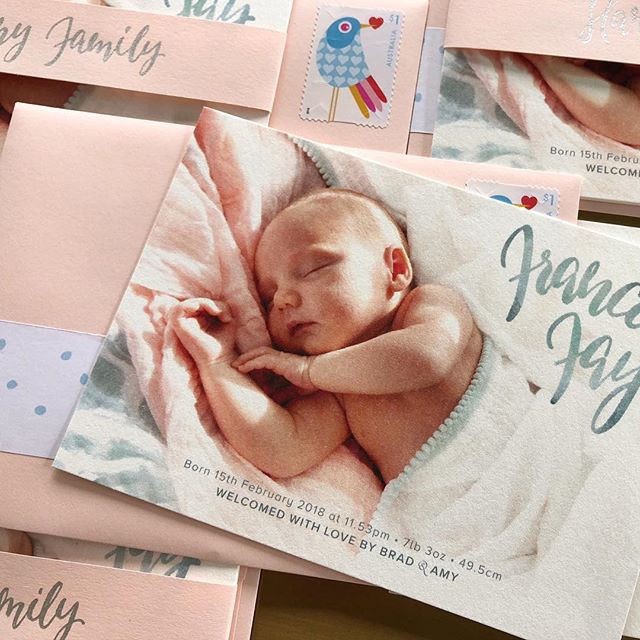Birth announcement cards for our Frances Fay. #ourfranciefay