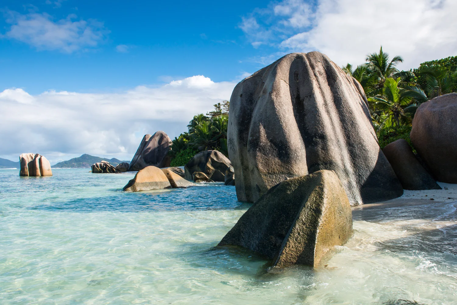 Anse Source d'Argent beach at dawn, La Digue, Seychelles