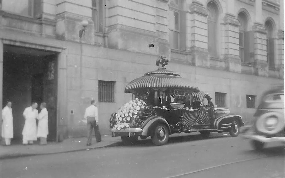 Thomas Martin's funeral Car. Argentina, 1951.