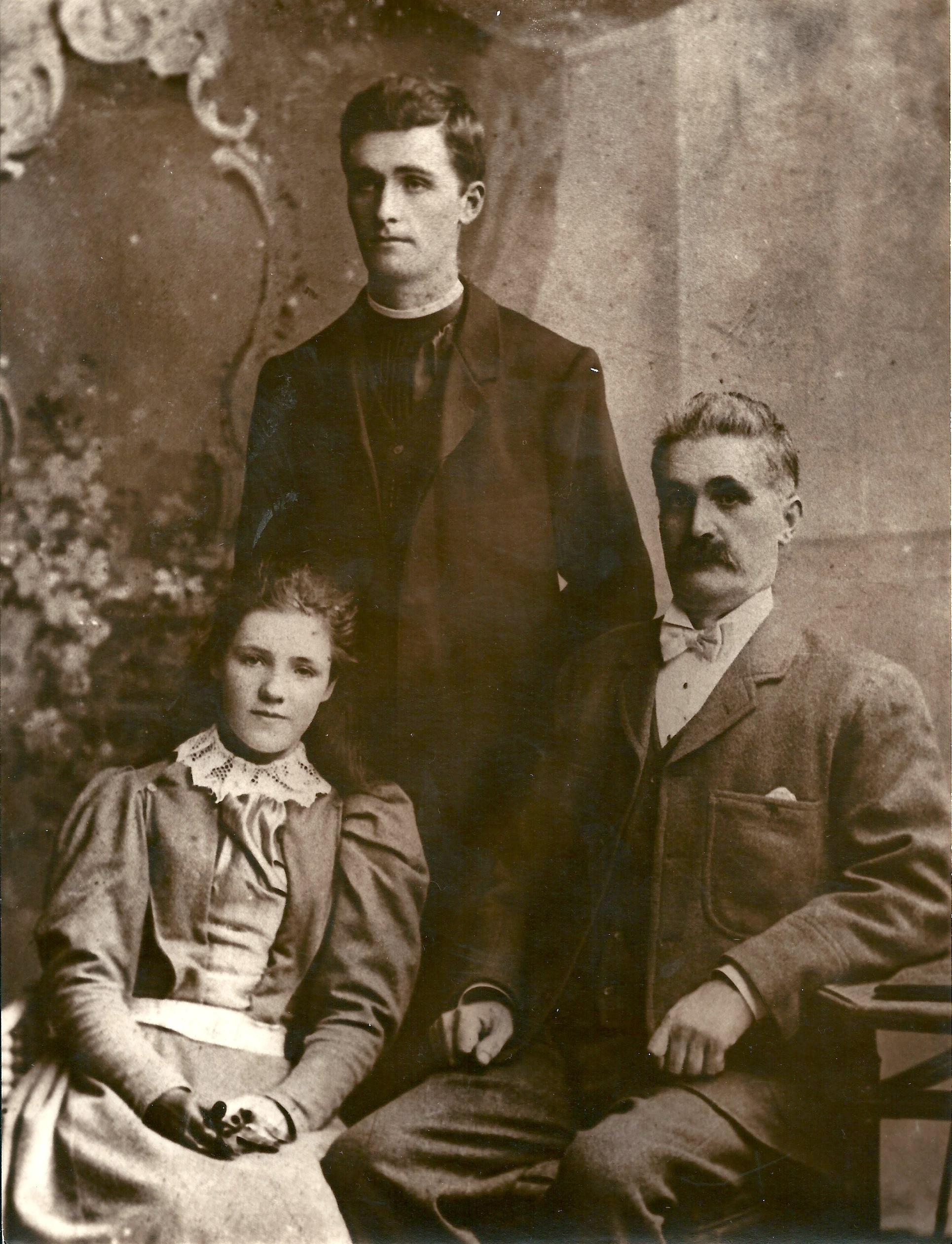 Brother Cyprian, Lucy and George Kelly about 1890.