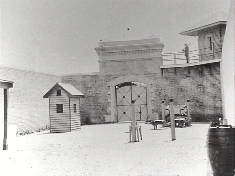 Hard labour prisoners were confined in the No.2 Yard. The yard was approximately 40m x 12m, with a 4.5m high wall. (Photo: Wollongong City Library: Illawarra Images, P12/P12795)