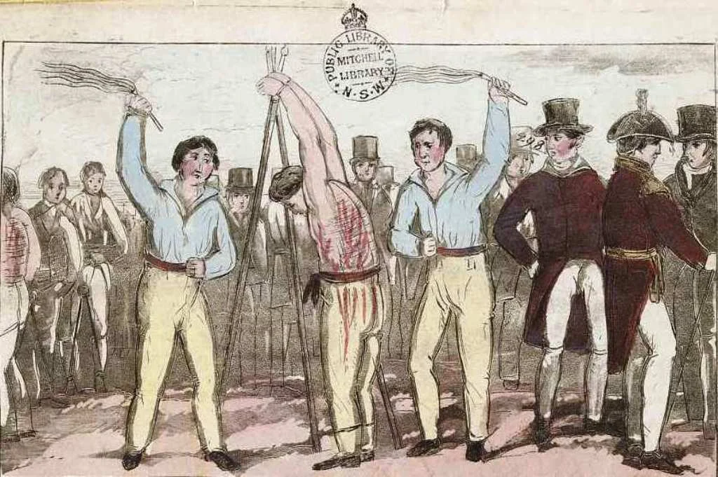 The Cat-'O-nine tails. (Illustration:  Mitchell Library, New South Wales.