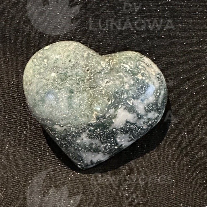 Moss Agate Heart
