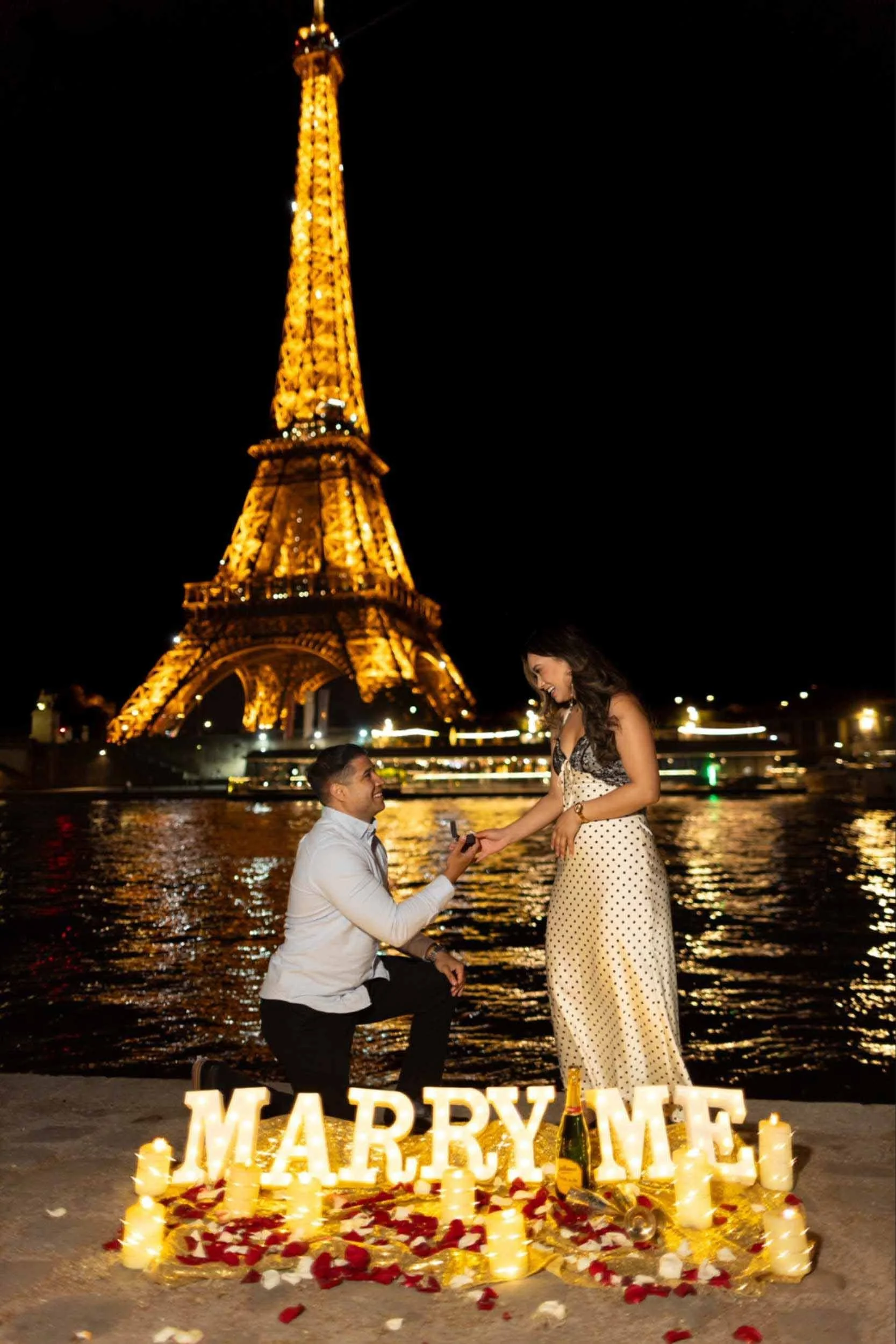 Paris proposals by night