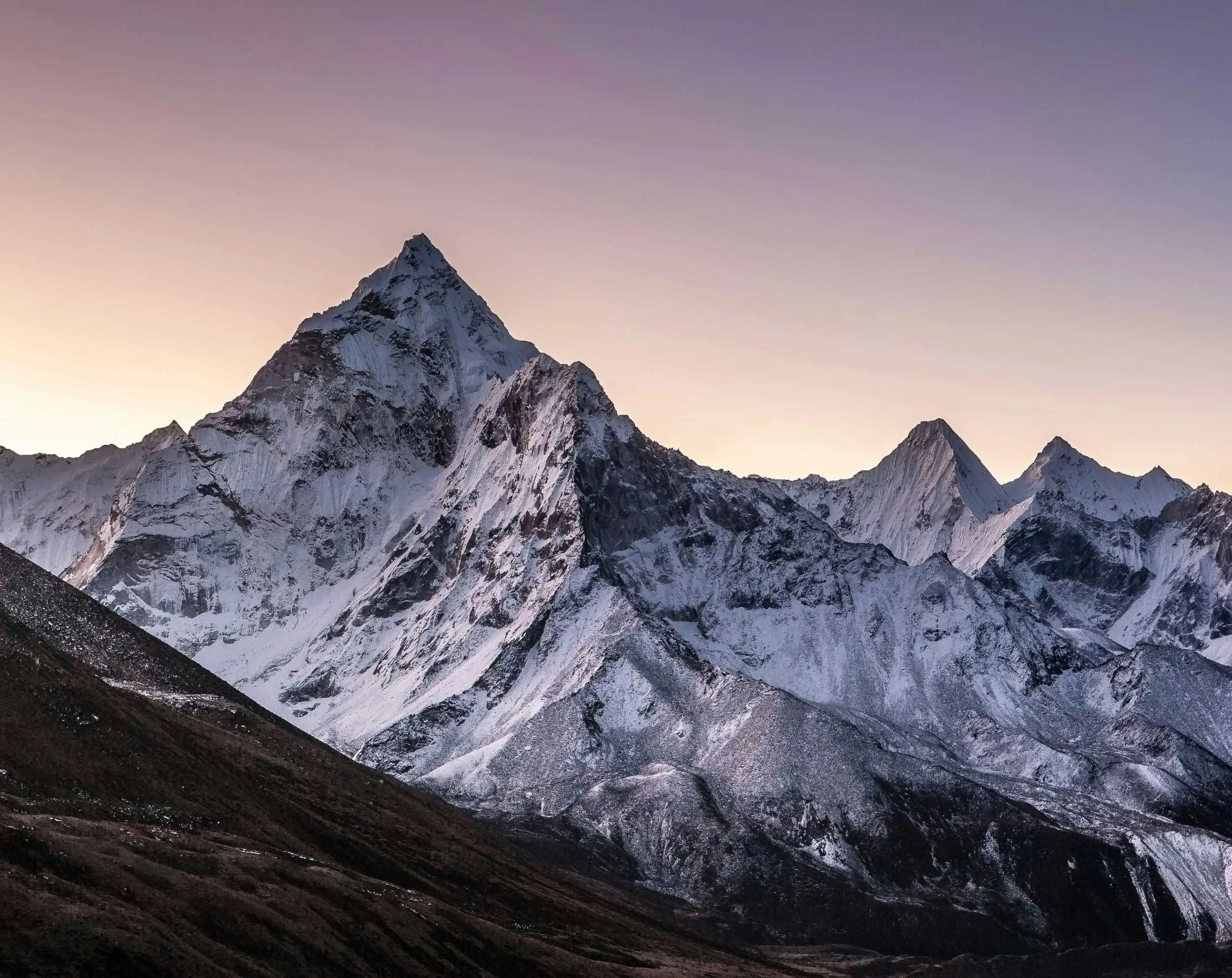 Himalayan snow peaks panorama
