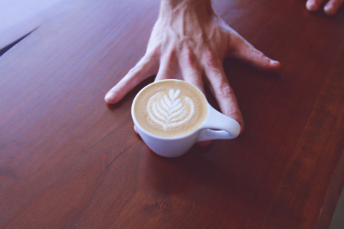 Crazy macchiato art at Comet