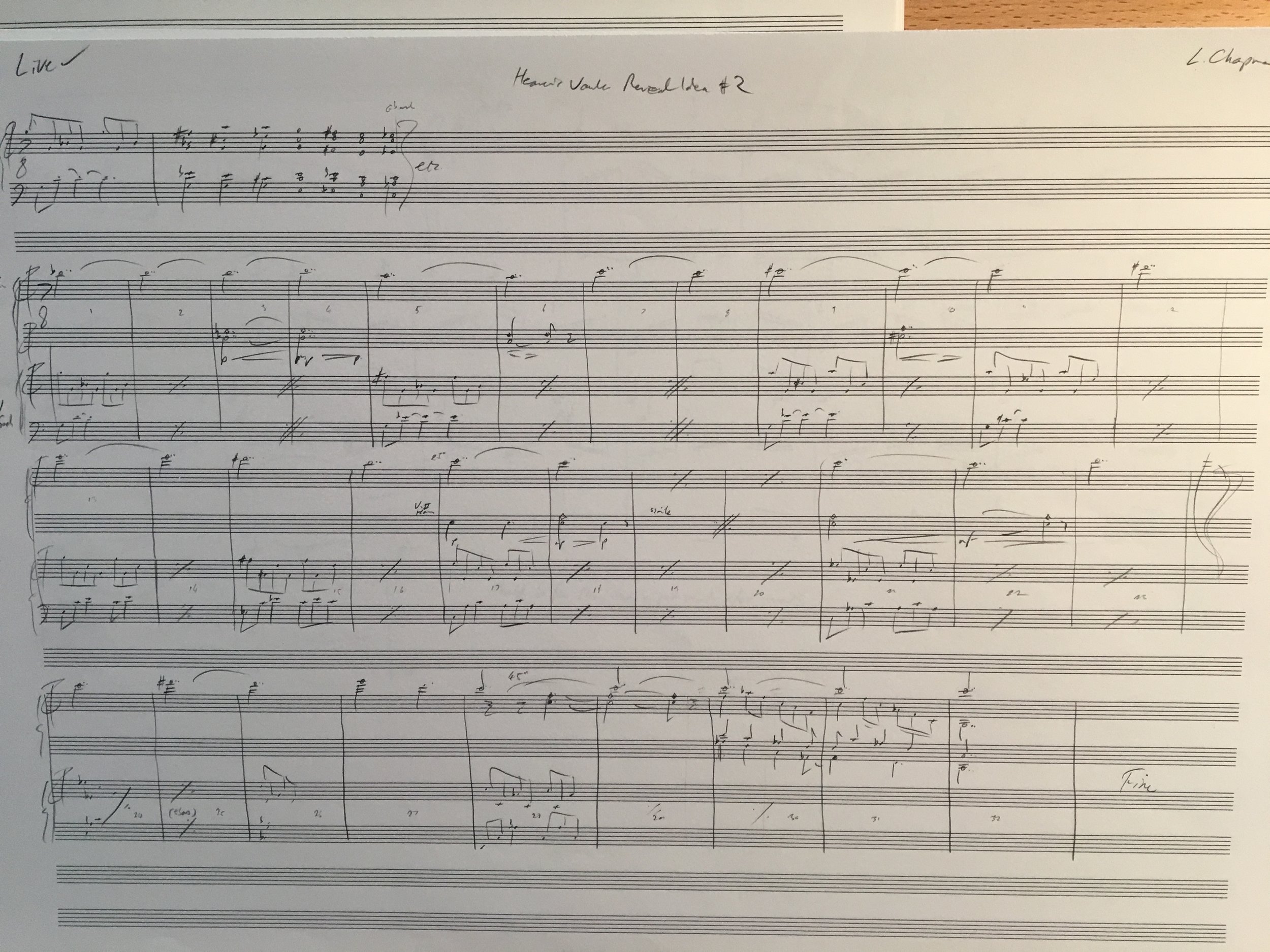 The original score for ‘Reveal #2’