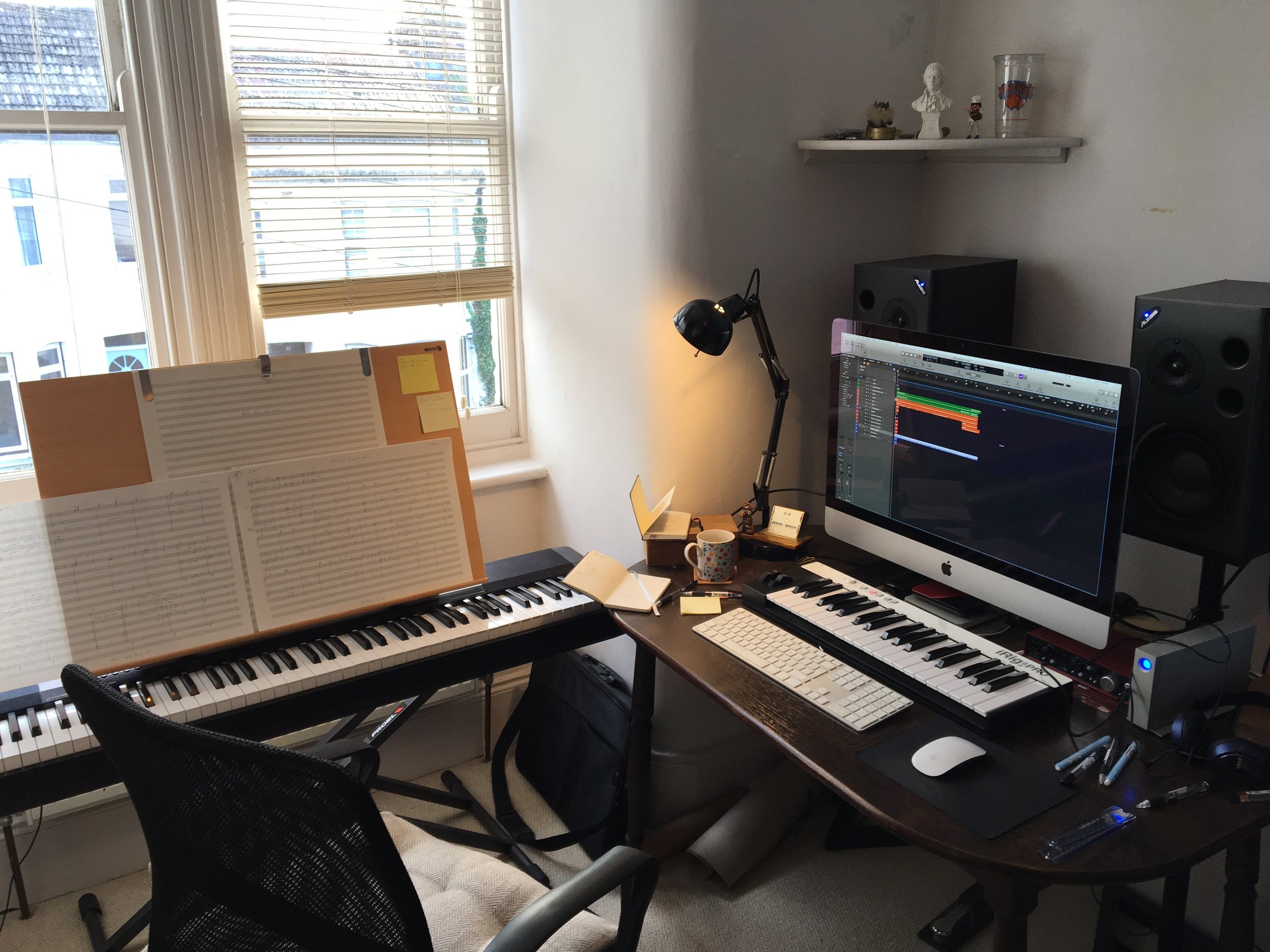 Laurence’s Studio where most of Heaven’s Vault was composed.