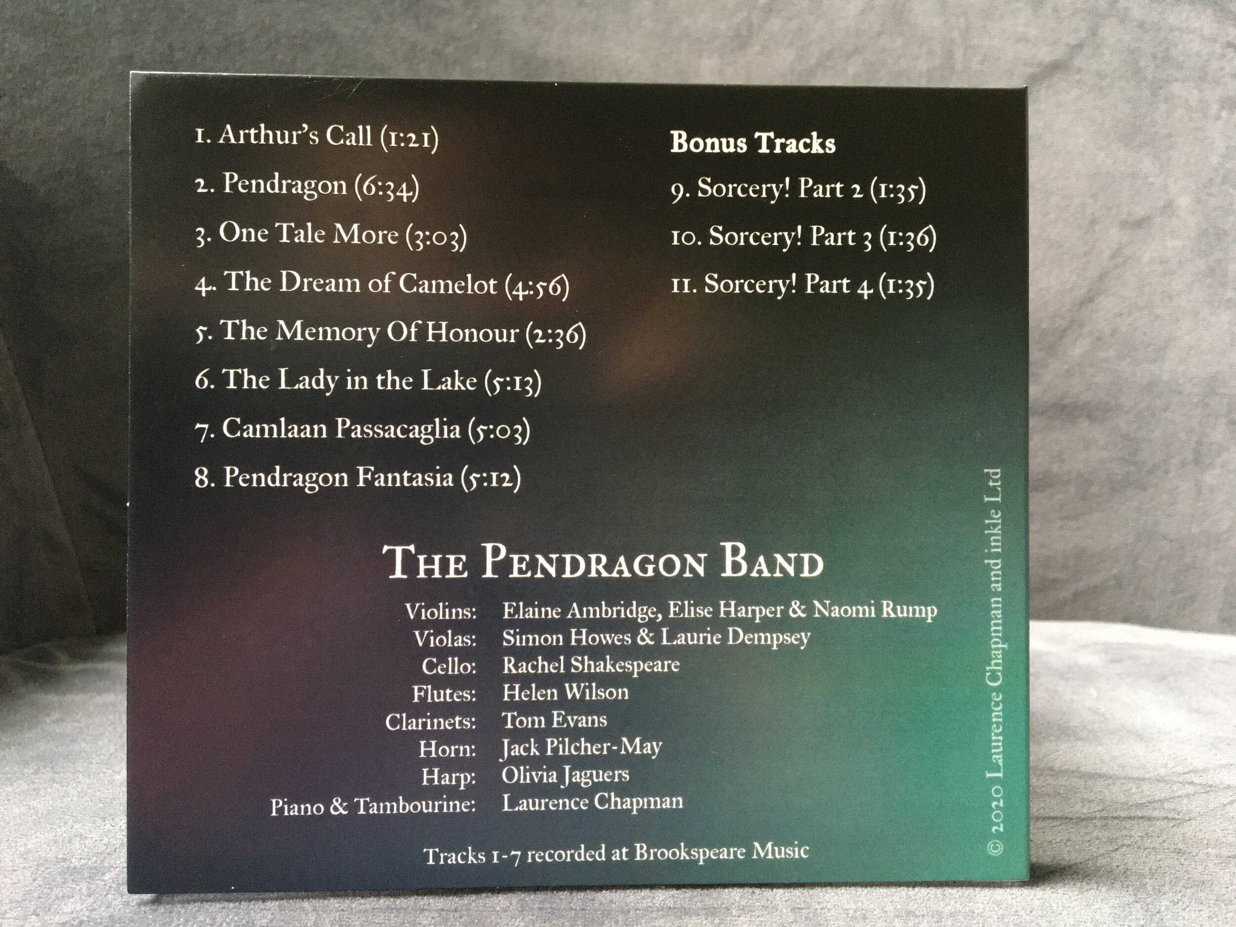 Reverse of CD cover