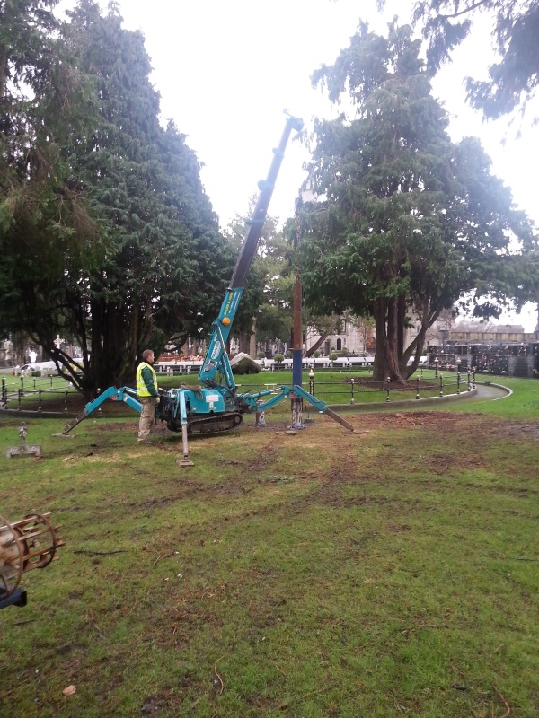 220mm Mini Pile tests in Glasnevin Cemetery, Dublin
